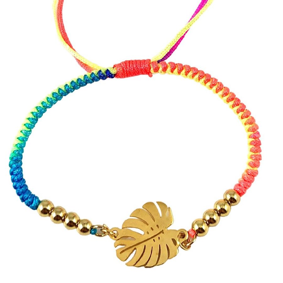 Justerbart snyggt armband 24 K Monstera