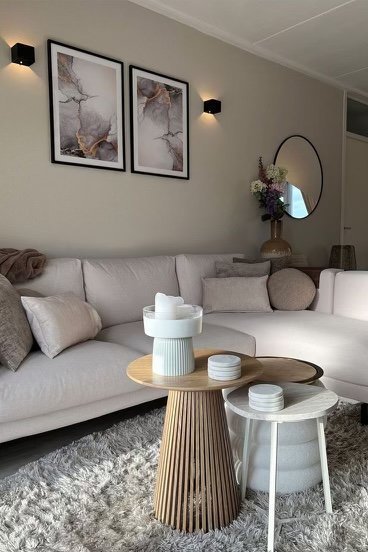 Beige divansoffa (IKEA Nockeby)