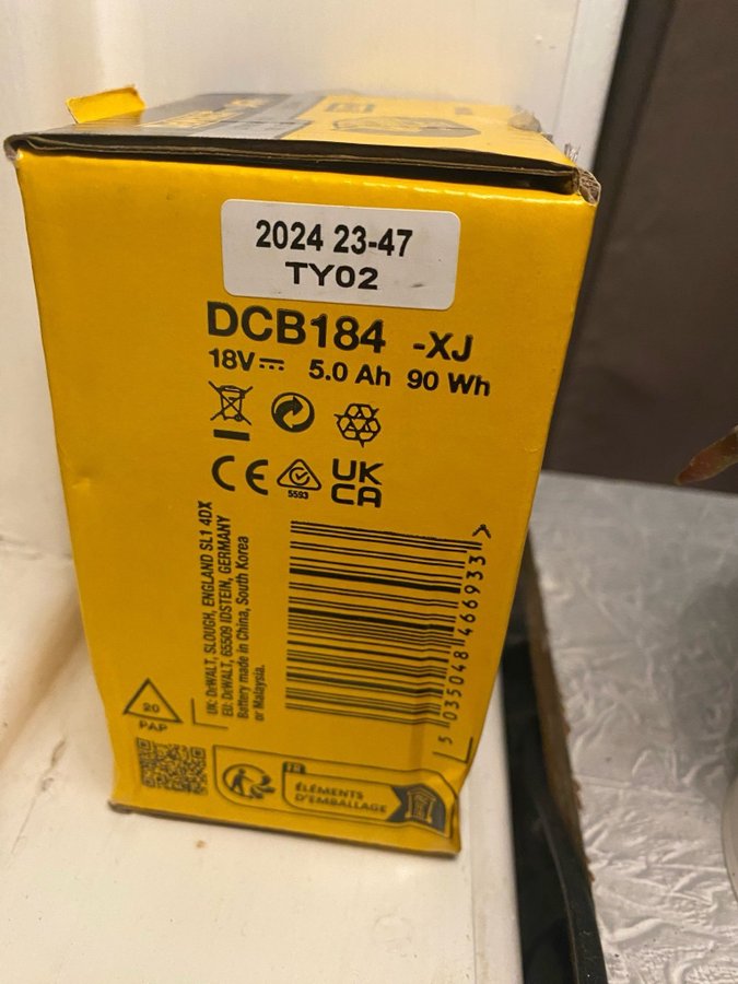 Dewalt XR 18V 5.0Ah batteri NY