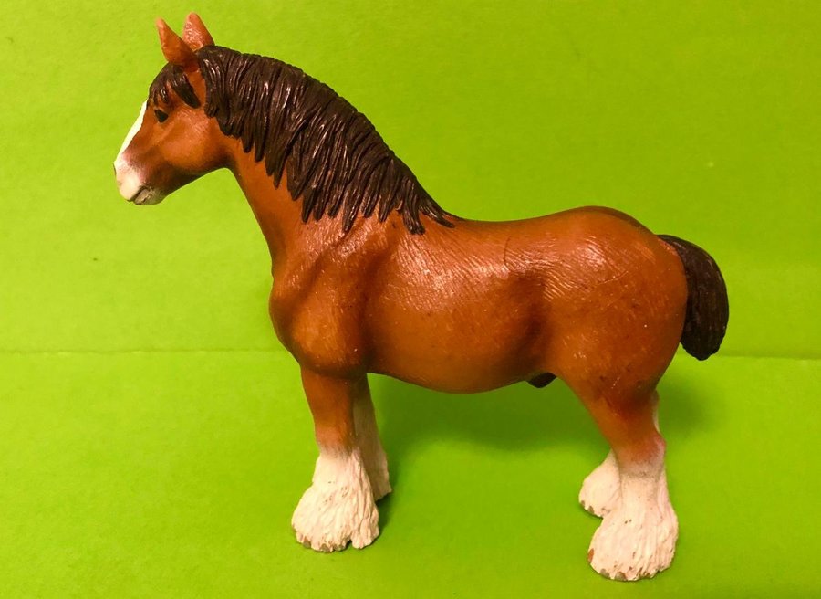 Schleich 13670 Clydesdale Hingst Brun Häst Brown Horse Samlarfigur
