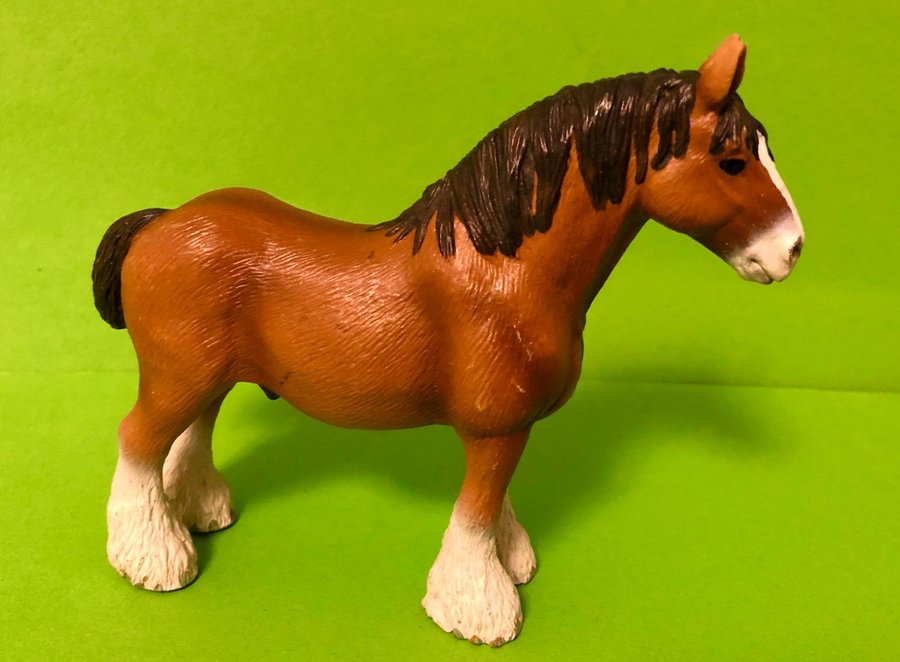 Schleich 13670 Clydesdale Hingst Brun Häst Brown Horse Samlarfigur