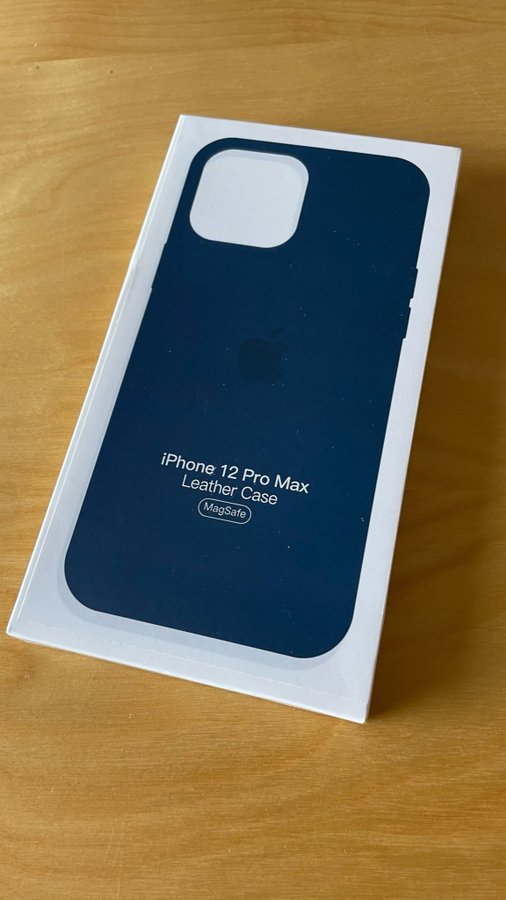 iPhone 12 Pro Max Skal Läder Blå