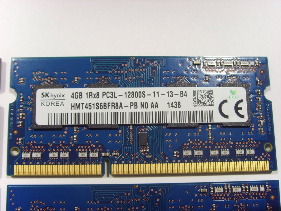 16GB DDR3L 4x4GB SK Hynix SODIMM 1Rx8 PC3L-12800S 1600MHz RAM