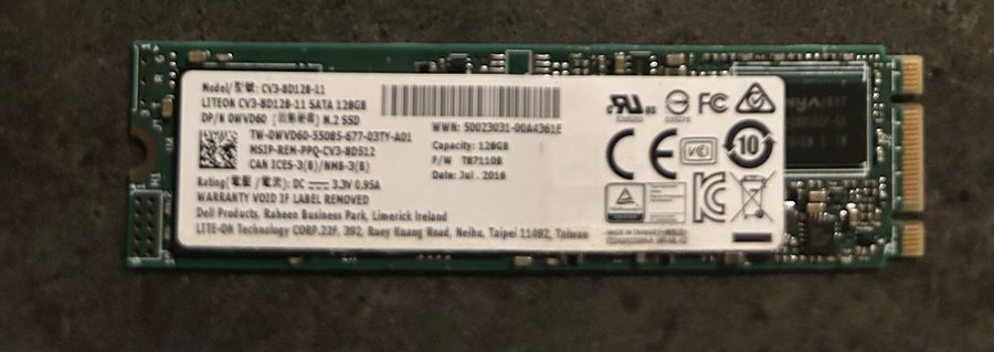 128GB LITEON SATA M.2 SSD 2280