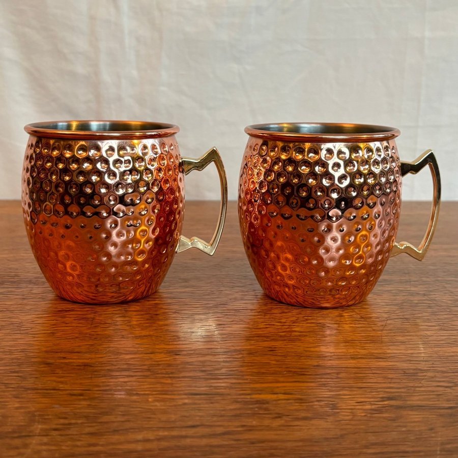 Muggar Moscow mule från Dorre, koppar mässing mugg kopp design retro drink