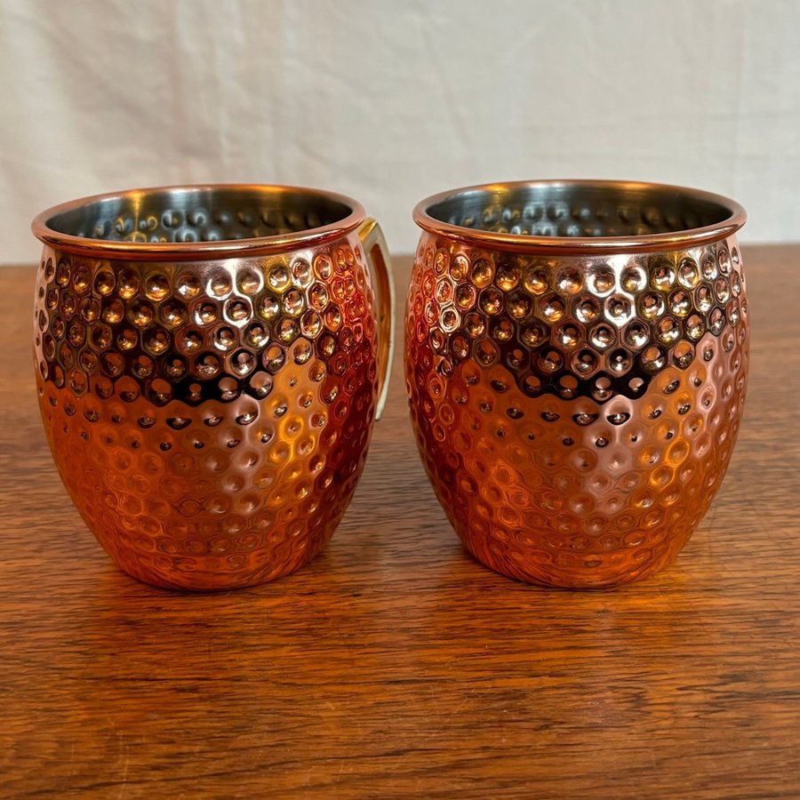 Muggar Moscow mule från Dorre, koppar mässing mugg kopp design retro drink