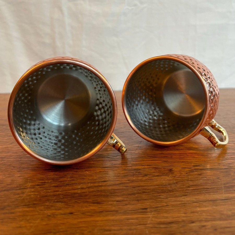 Muggar Moscow mule från Dorre, koppar mässing mugg kopp design retro drink