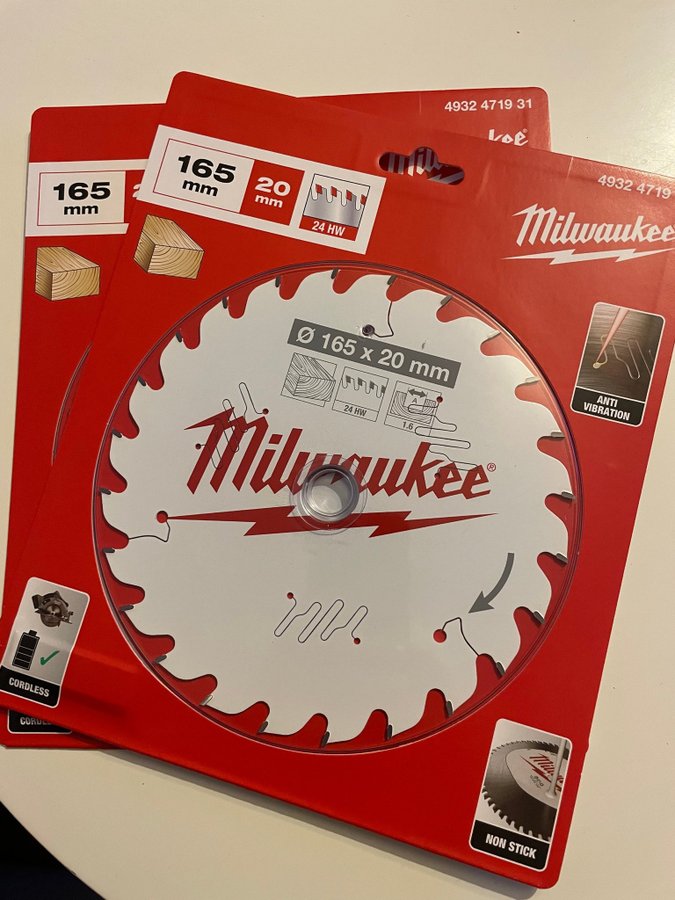 Milwaukee Cirkelsågklinga 165mm x 20mm 24T