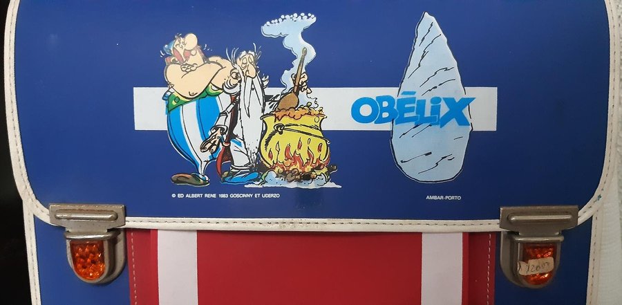 Vintage Asterix Obelix skolväska från året 1983 Ambar Porto