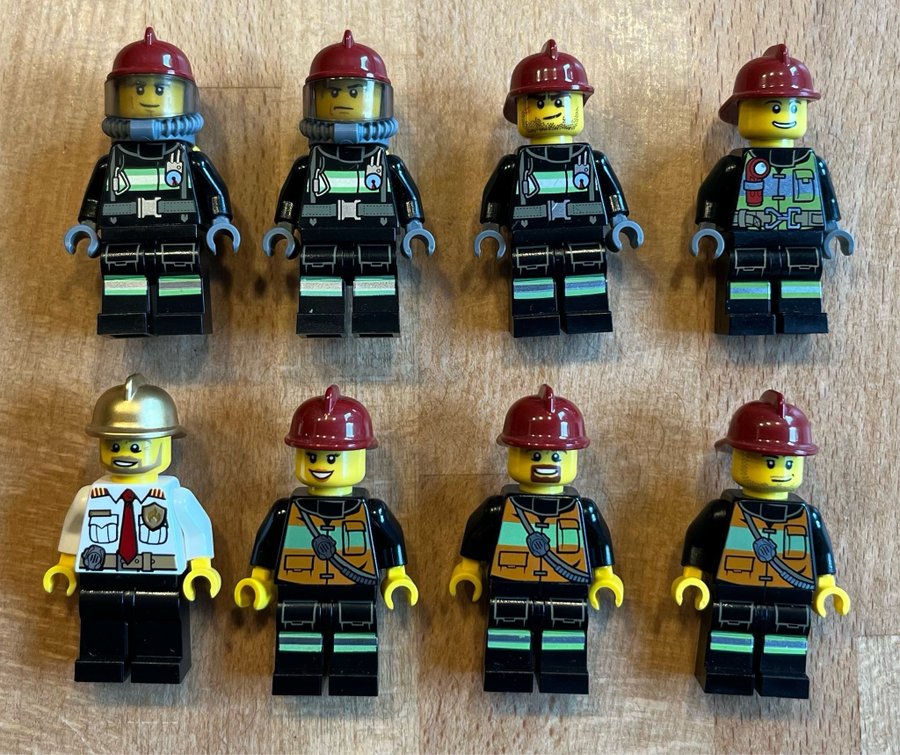 LEGO CITY 8 st Minifigurer - Brandmän - Nya