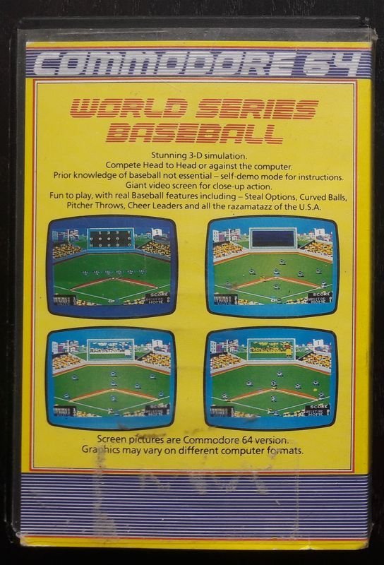 Spelet World series baseball på kassett till Commodore 64