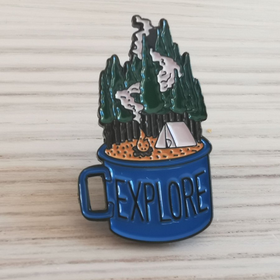 Camping explore pin coffee nature