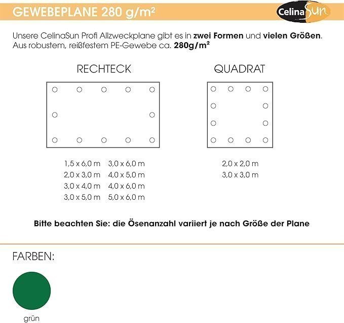 Trädgårdspresenning överdrag trädgårdsmöbler presenning med öljetter(2x2M)