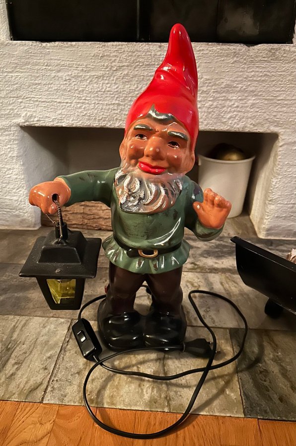 Tomte med lykta Heissner Germany / terrakotta