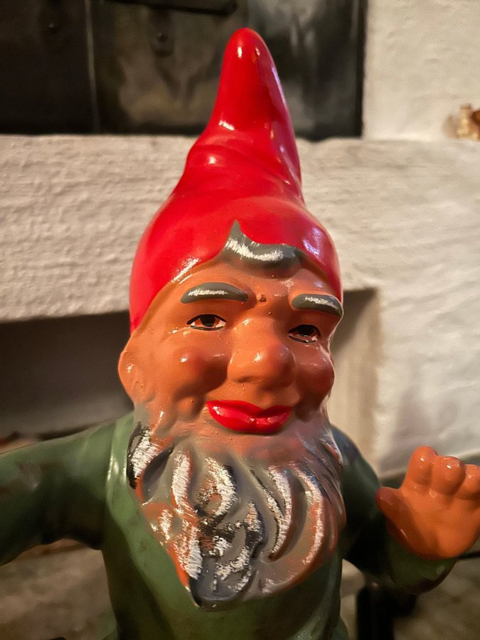 Tomte med lykta Heissner Germany / terrakotta