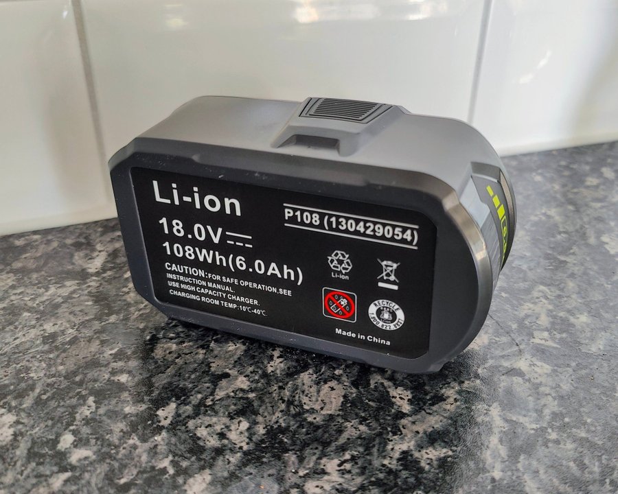 18V 60Ah Li-ion batteri för Ryobi One+