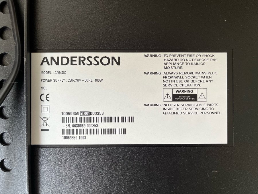 HD Ready LCD-TV Andersson A264DC med digital kombituner