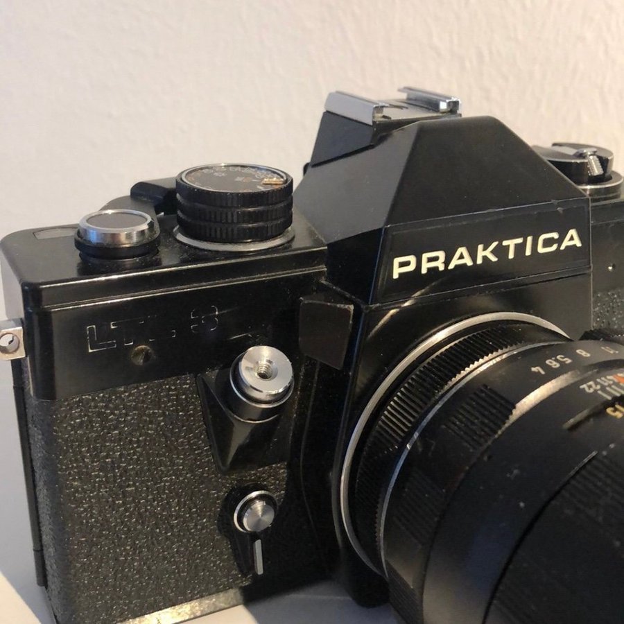 Praktica LTL3 med Takumar 200mm objektiv pentacon analog