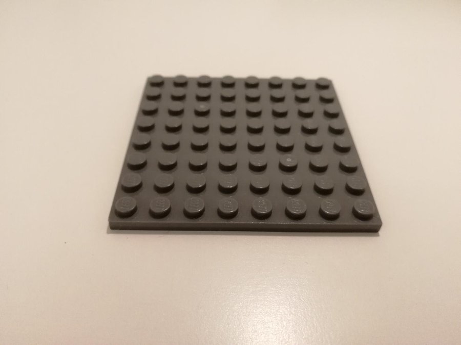 Lego - platta - plate - 8x8 - part 41539 - mörkgrå (bluish)