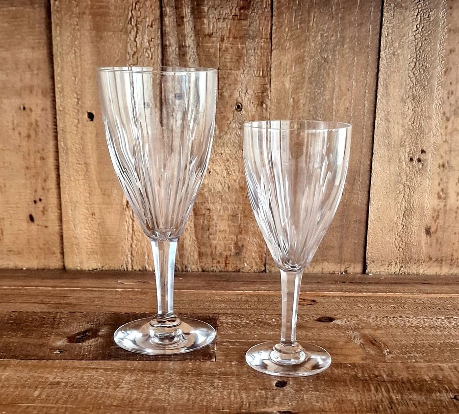 2 st Kosta Boda kristall vinglas 1900 tal retro vintage glas signerad