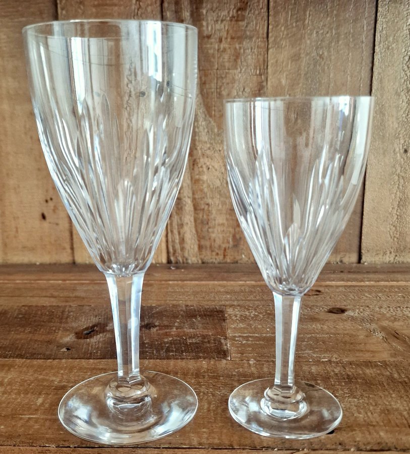 2 st Kosta Boda kristall vinglas 1900 tal retro vintage glas signerad