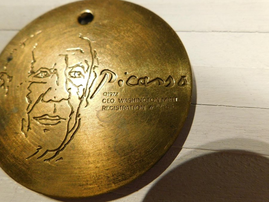 Pablo Picasso Le Grand Master de Art Bronze Emblem från USA