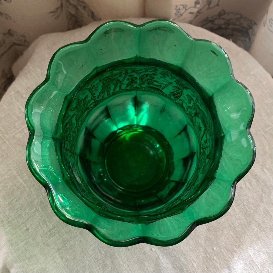Grön vas i glas  Glasvas