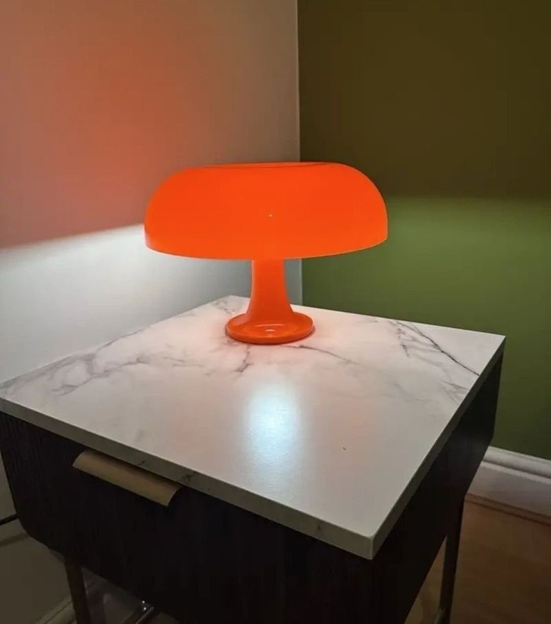 Snygg Orange retro-stil bordslampa