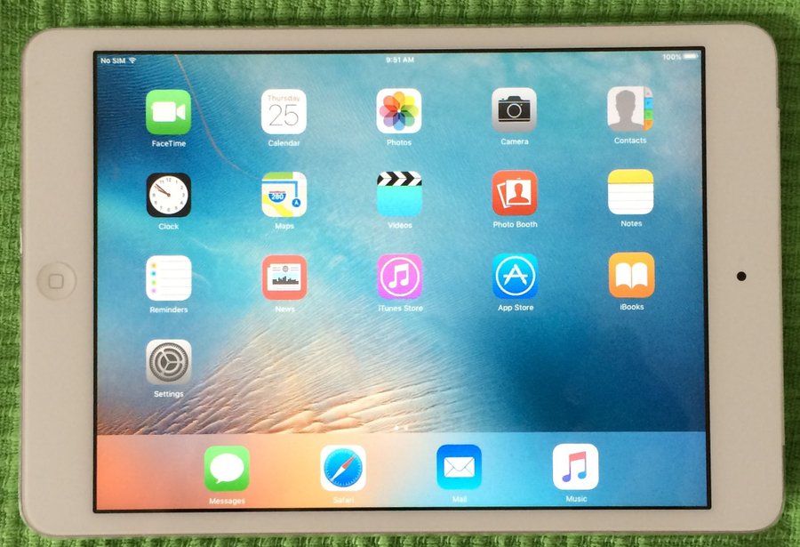 Apple iPad Mini A1455 16GB vit iOS 9