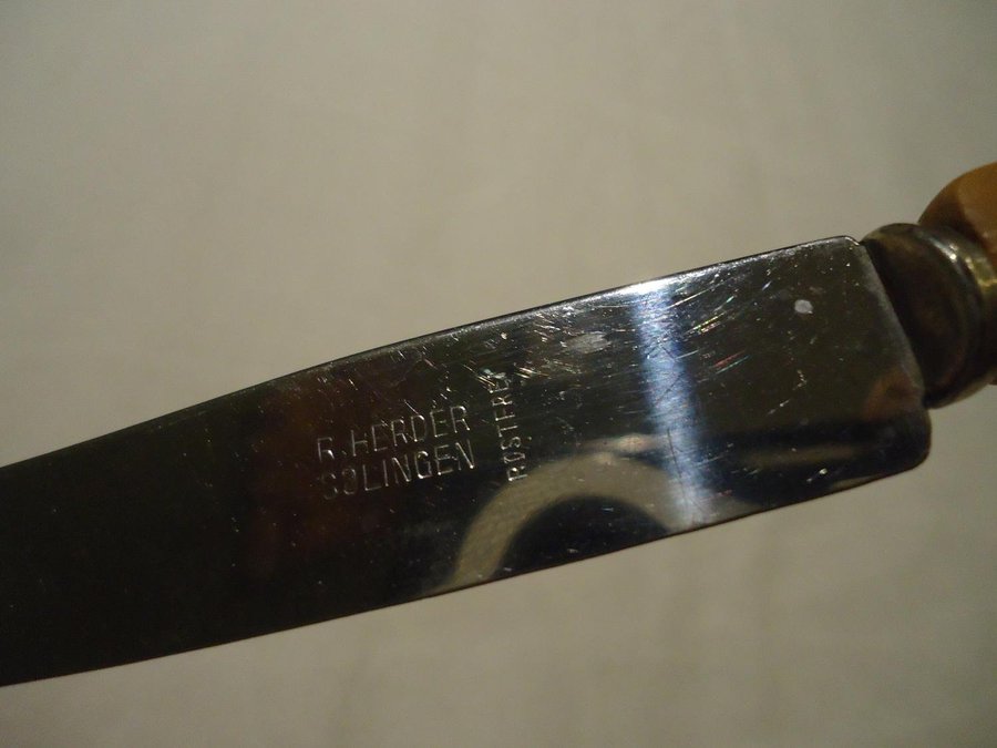 Vintage R Herder Solingen smörkniv rostfritt stål butter knife stainless steel