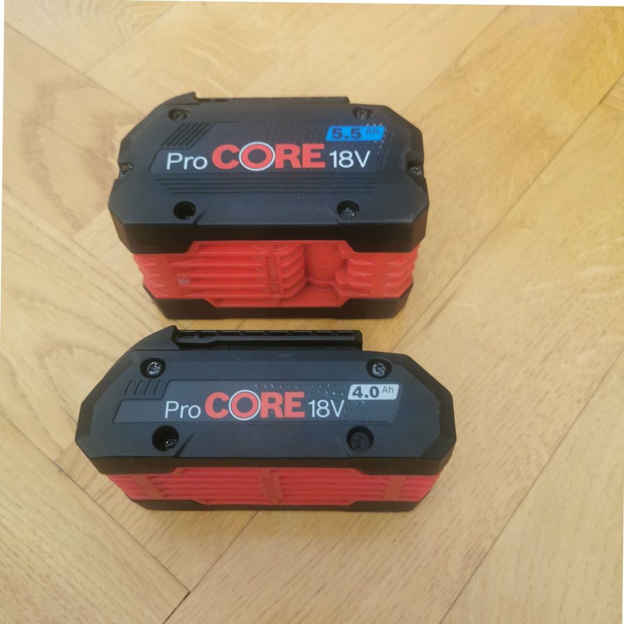 Bosch ProCORE 18V 2st Batterier 4ah och 5.5ah i nyskick