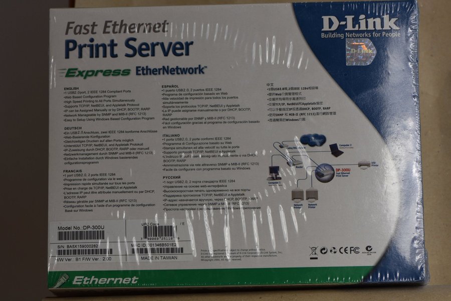 D-Link Fast Ethernet print server DP-300U