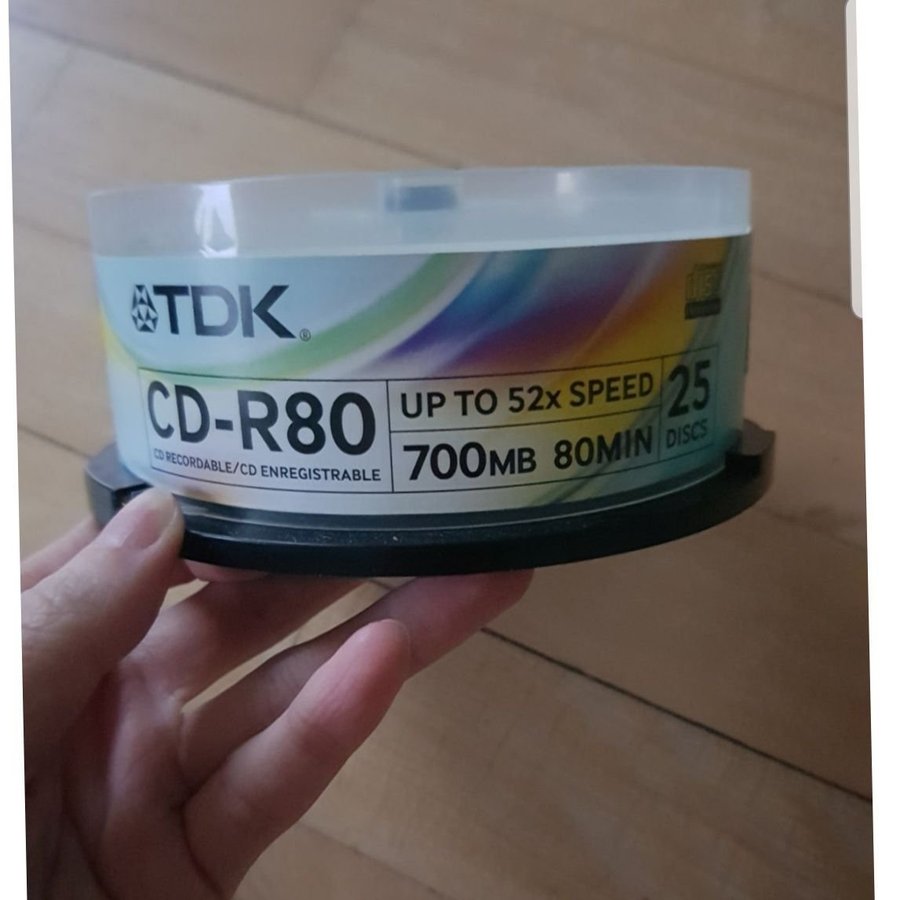 10 stk TDK CD-R 80 min 700MB