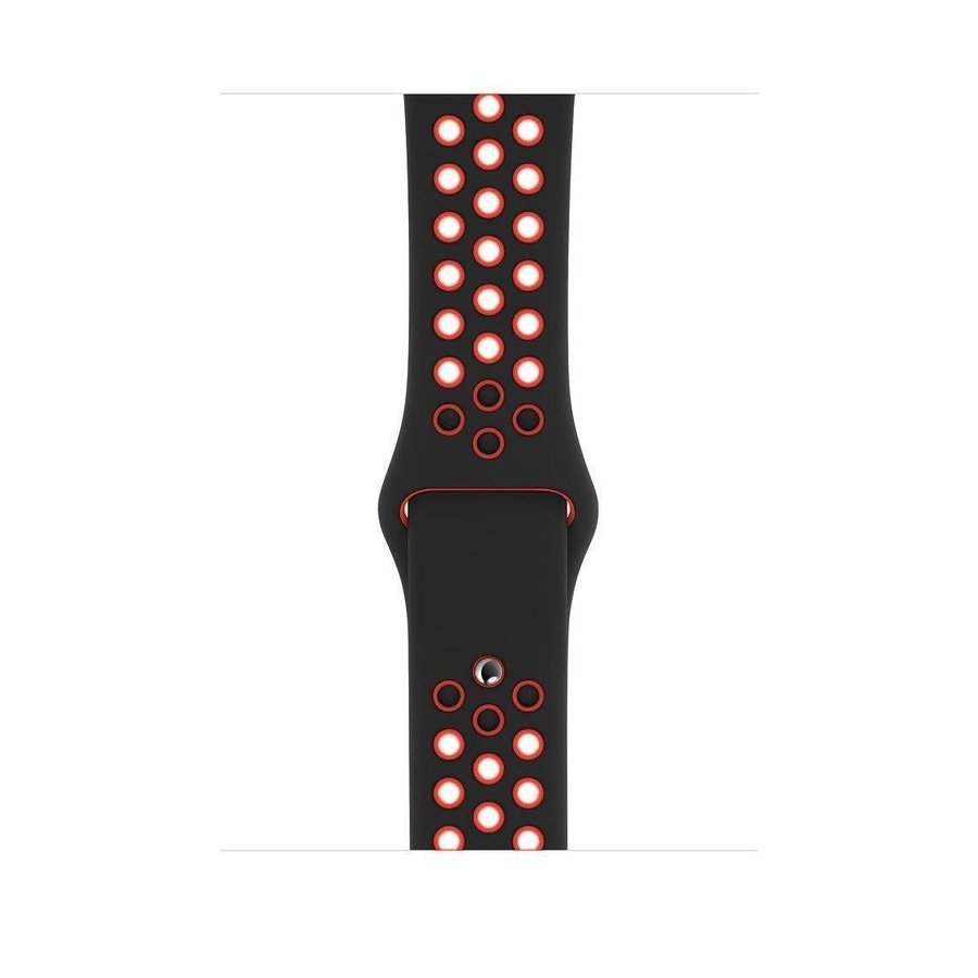 Sportband 44/45/46/49mm (S/M) Apple Watch Armband - SVART / RÖD