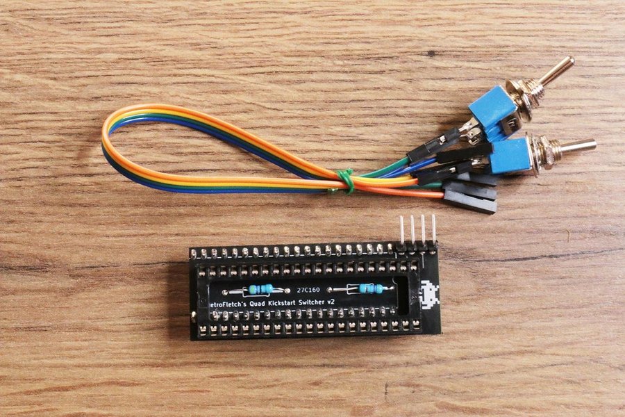 Quad Kickstart Switcher för Amiga | 27C160 switch rom EPROM EEPROM