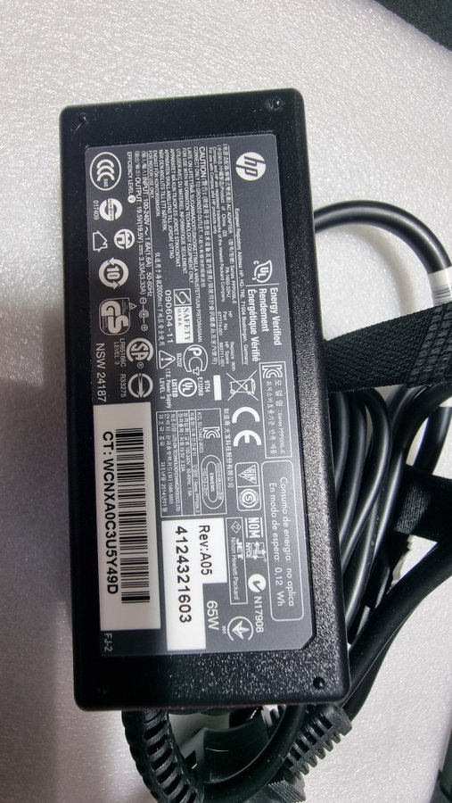 Original HP-adapter PA-1650-32HJ 19,5V 3,33A