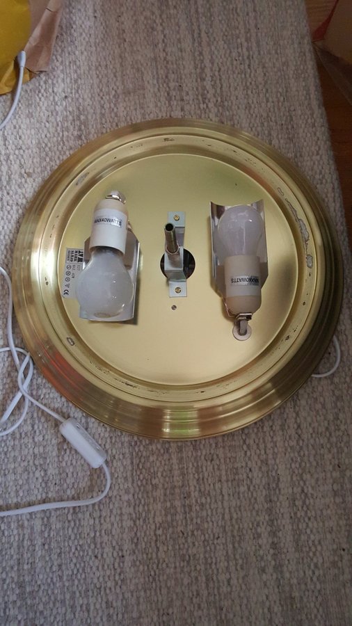 Markslöjd Sweden Taklampa plafond med vit glas kupa - retro, vintage