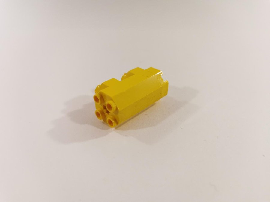 Lego - octagonal - 2x2x3 1/3 - part 6042 - gul