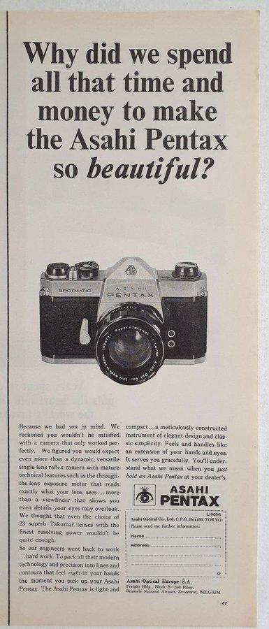 PENTAX Spotmatic #2 (reklamannons) från 1966