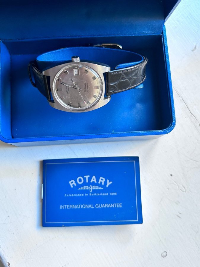 vintage ROTARY klocka , herrur , samlarobjekt, original , automatisk , 21 jewel