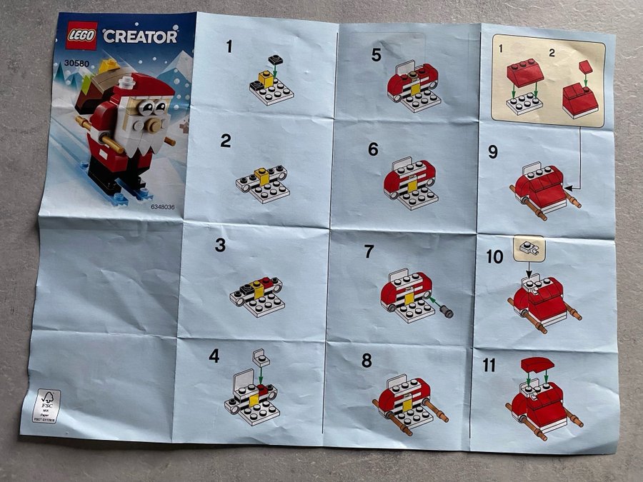 LEGO Creator 30580 Jultomten på skidor