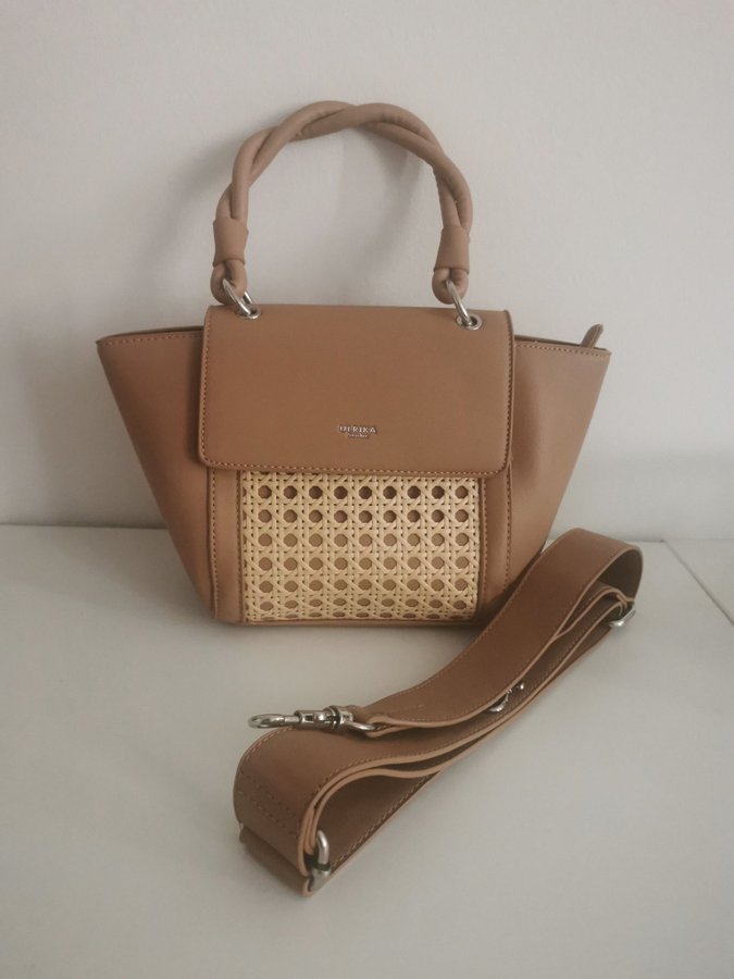 Ulrika design väska beige rotting väska handväska crossbody