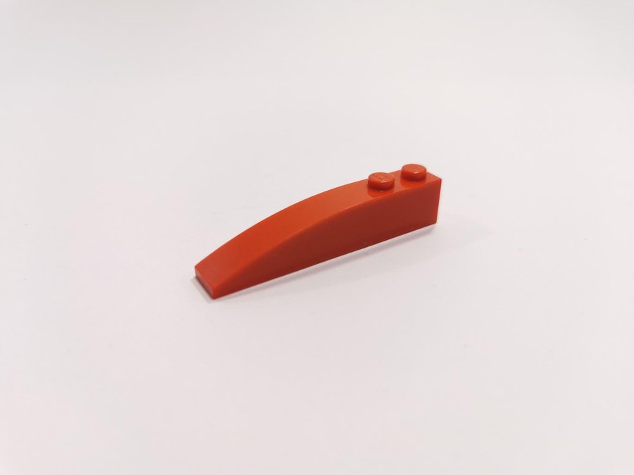 Lego - slope - curved - böjd - 6x1 - part 42022 - röd