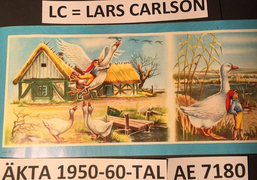 LC 7180: BONAD LARS CARLSsON:Nils Holgersson1950-60tPappersbonad 12x80c