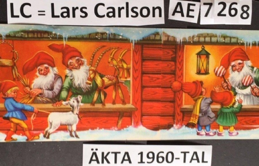 LC 7268: BONAD LARS CARLSsON:Julbodar1960tLars CarlssonPappersbonad12x80c