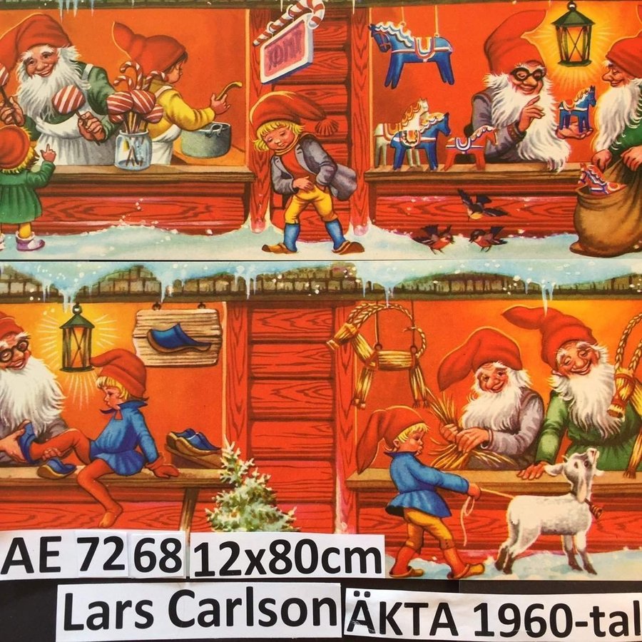 LC 7268: BONAD LARS CARLSsON:Julbodar1960tLars CarlssonPappersbonad12x80c