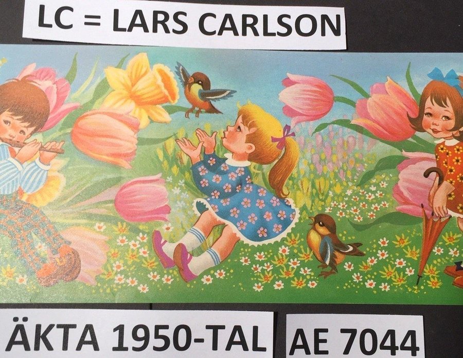 LC 7044: BONAD LARS CARLSsON: Flöjt-älvor tittägg1950-60t PappersBONAD 80x12