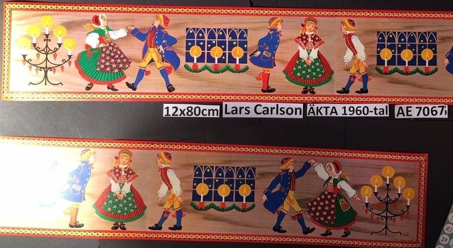 LC 7067: BONAD LARS CARLSsON: Folkdans 1960t12x80c Pappersbonad Lars Carlso