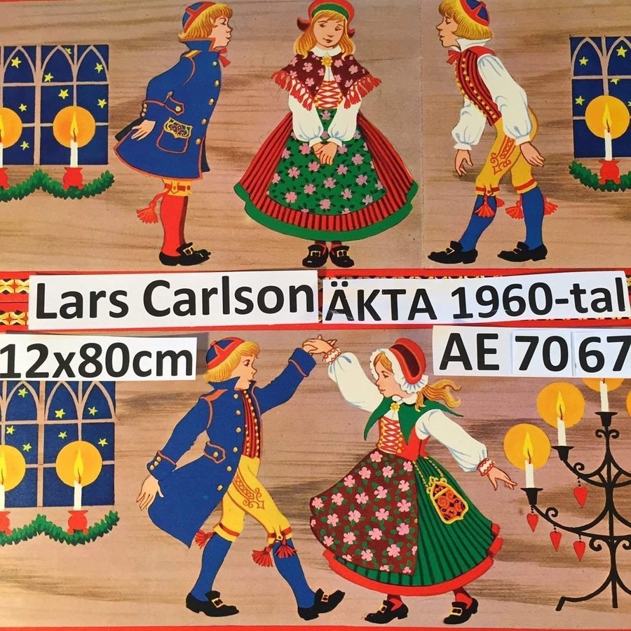 LC 7067: BONAD LARS CARLSsON: Folkdans 1960t12x80c Pappersbonad Lars Carlso