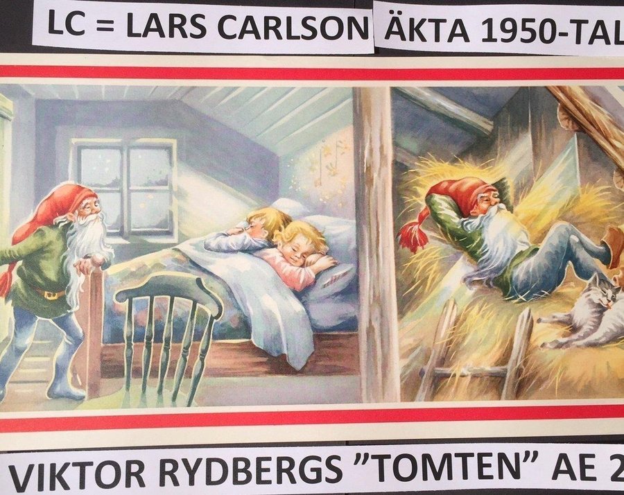 LC 0002: BONAD LARS CARLSsON:Rydbergs "Tomten"DEL2! Pappersbonad 1950t